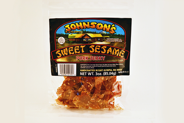 Sweet Sesame Pork Jerky 7 oz. Johnsons Smokehouse